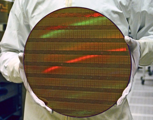 Un wafer gravé en 45 nm